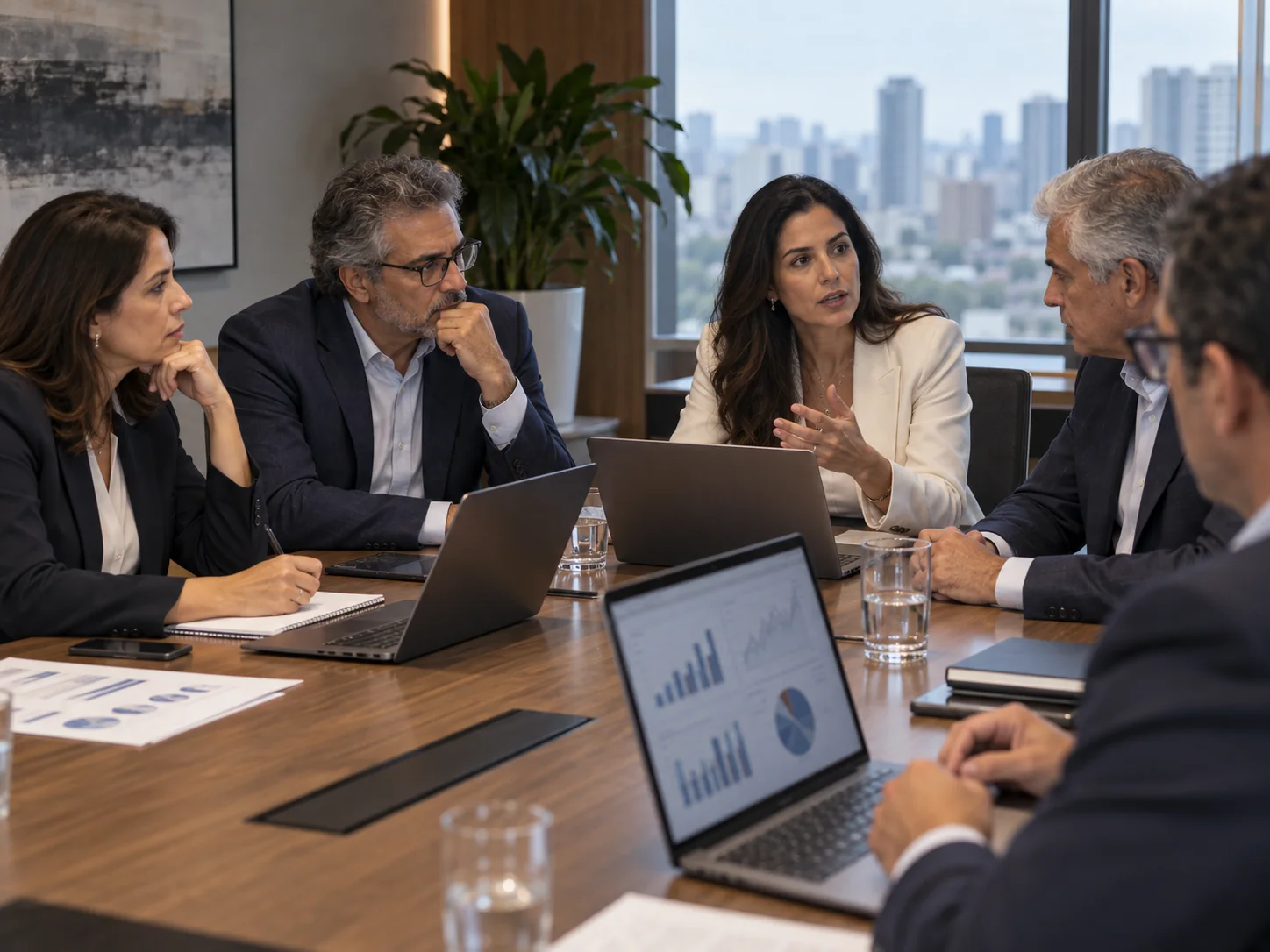 Reunião de lideranças para tomada de decisão